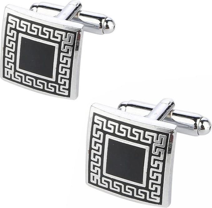 Fako Bijoux - Manchetknopen - Egypte - 16x16mm - Zilverkleurig