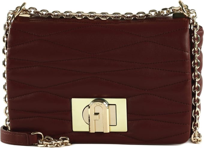 FURLA Leren Schoudertas 1927 Mini Crossbody Bag 22 Ribes Wijnrood