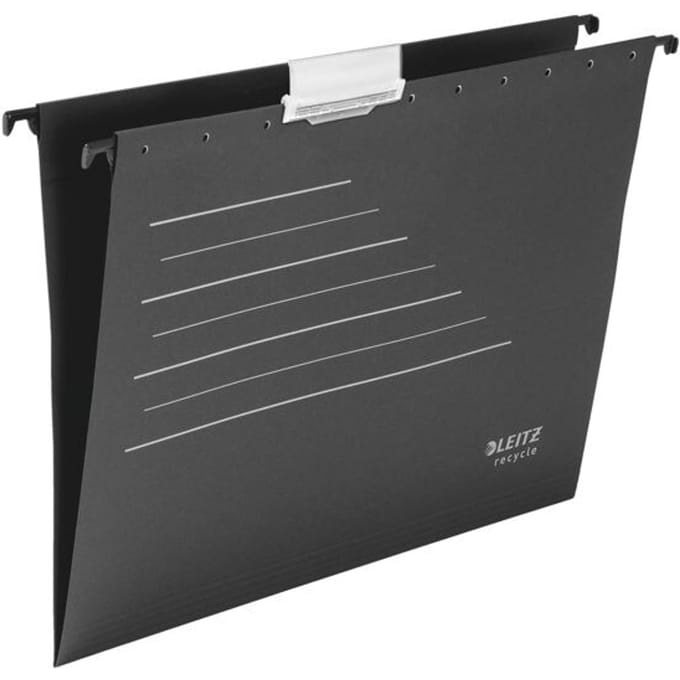 Leitz Alpha Recycle A4 Hangmap - 100% Gerecycled Karton - Zwart