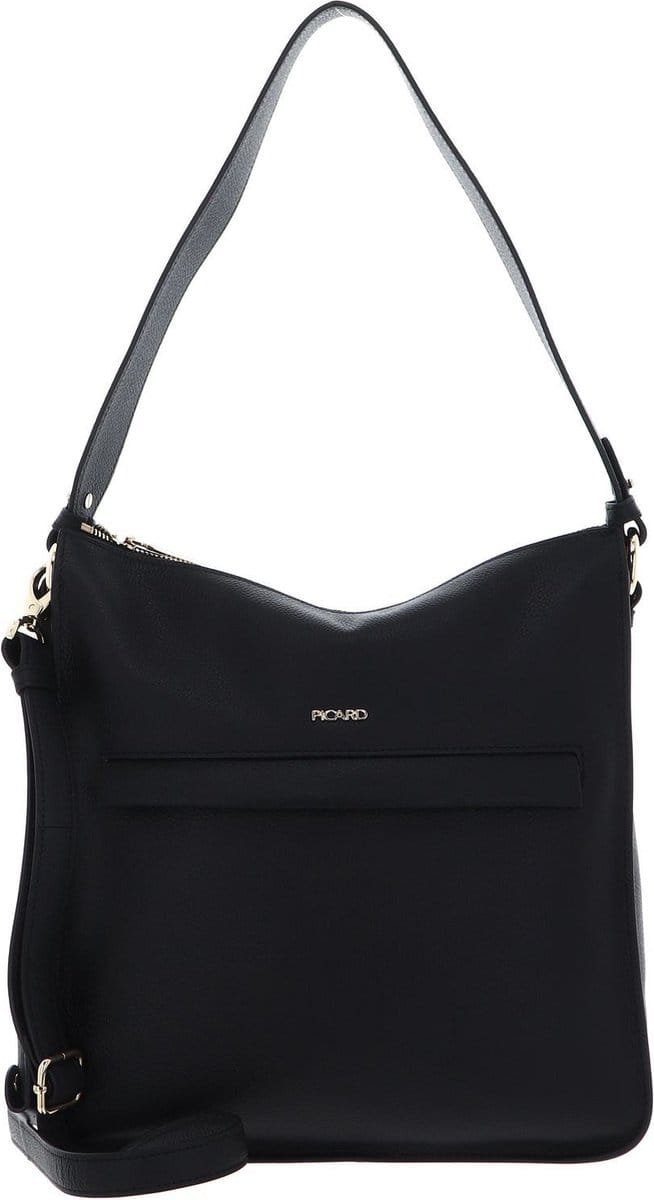 PICARD Leren Handtas Schoudertas Stash Cross Bag Black Zwart