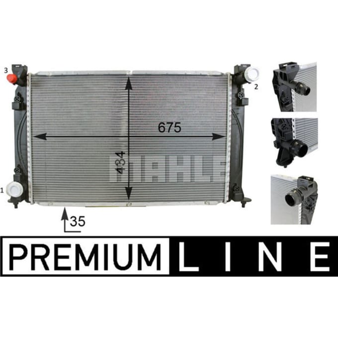 Radiator, motorkoeling MAHLE CR 79 000P