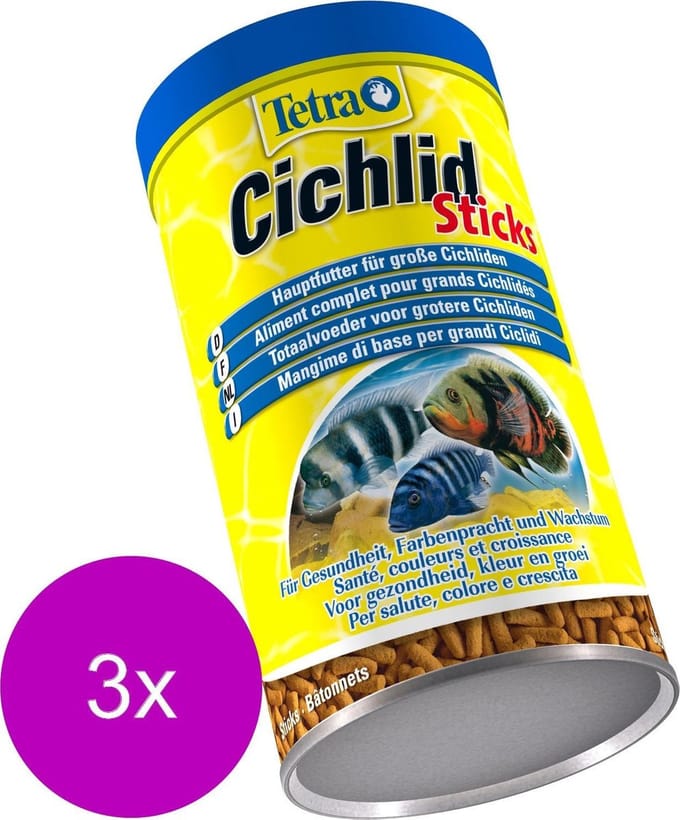 Tetra Cichlid Sticks - Vissenvoer - 3 x 500 ml
