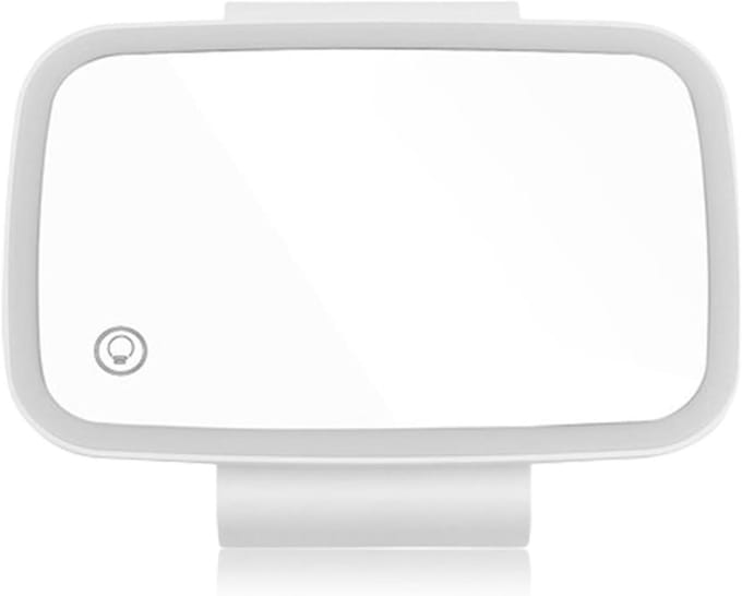 Make-up Spiegel - Autospiegel Visor - Make-up Aanbrengen - Touchscreen Bediening - 18x12 cm - Wit