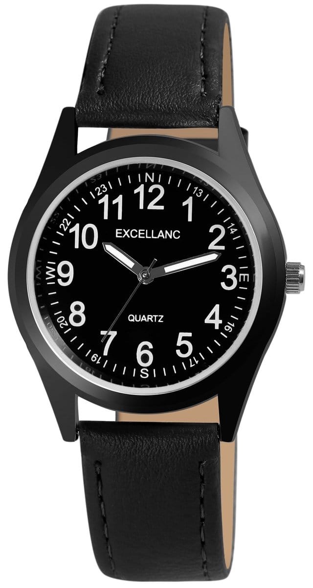 EXCELLANC Herenhorloge Imitatieleer Mineralglas