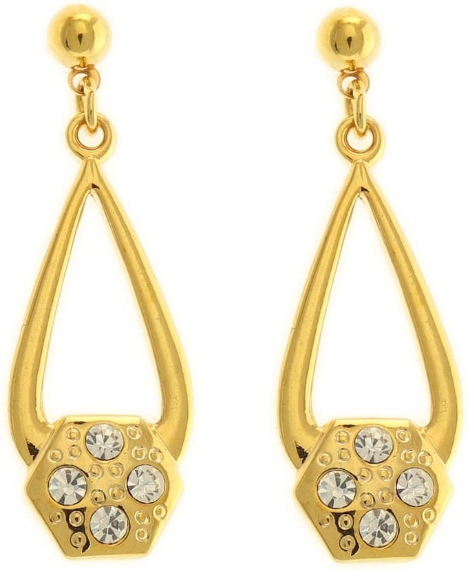 Behave - Oorbellen goudkleur - elegant met steentjes - avond & chic