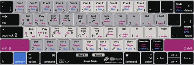 KB Covers Traktor Pro Keyboard Cover for MacBook Pro (Late 2016+) - Apple toetsenbord cover