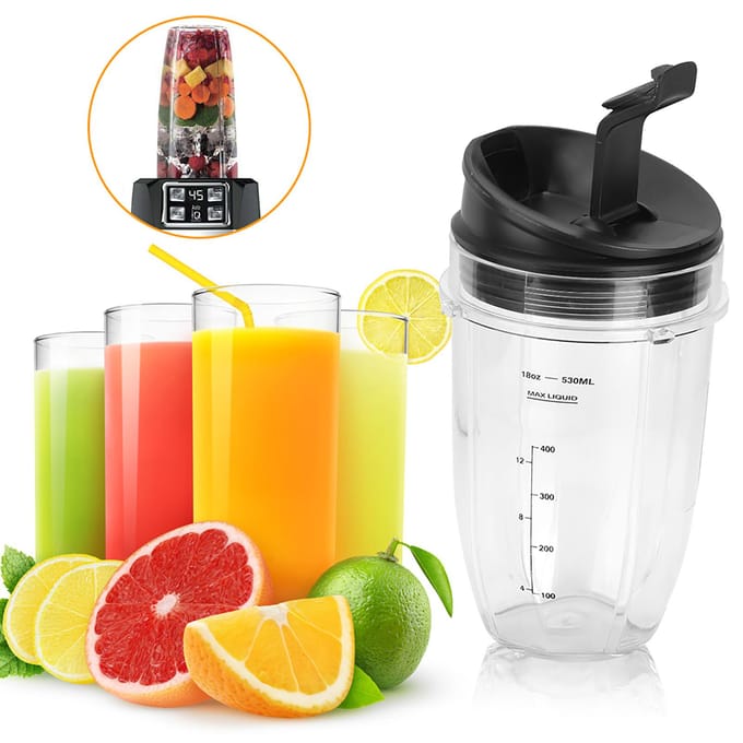 Blenderonderdelenset met deksel voor de NINJA 900W 1000W blender Small cup 18Oz black