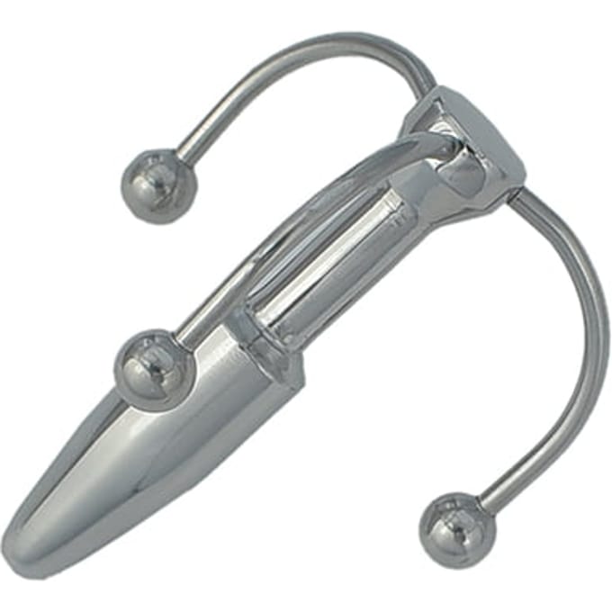 Metalen Penisplug 8 mm met eikel stimulatie