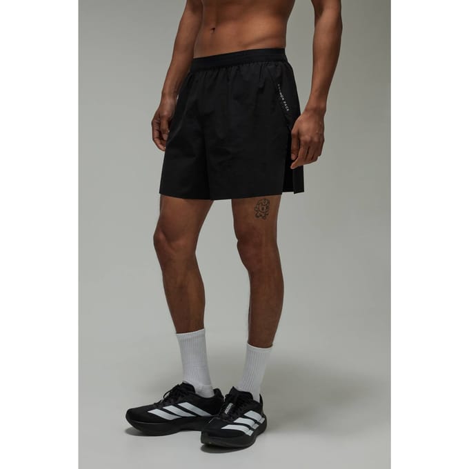 Common Pace Hardloop Race Day 5inch Split Short Met Binnenbroekje | Black | Size Small
