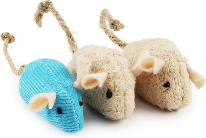 Hiden - Kattenkruid Muizen – Catnip - Kattenkruid Speelgoed – Pluche – Kittens - 3 stuks