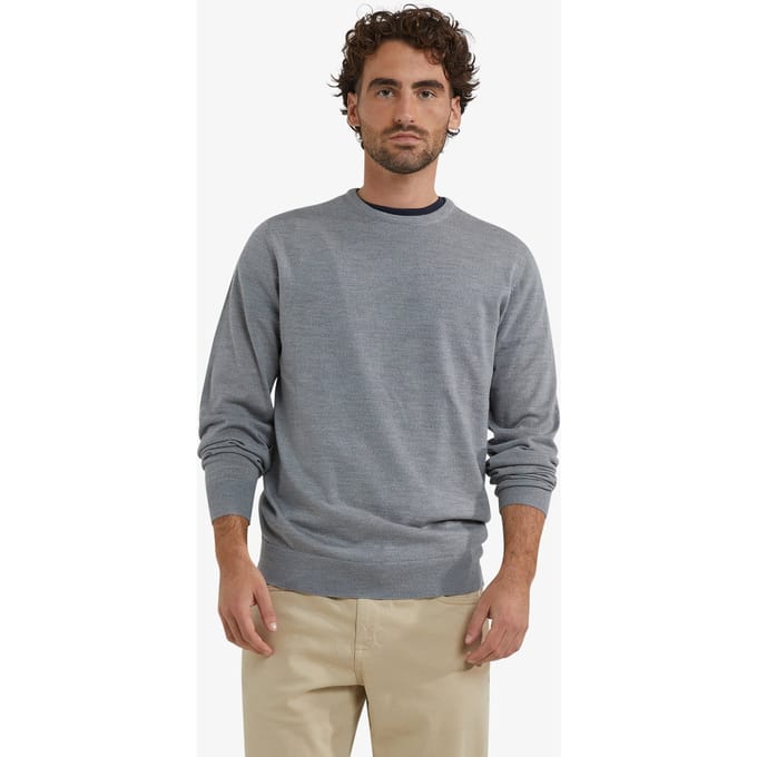 McGregor Fine Merino C-neck Sweater Medium Grey Melange Taglia: 3XL | Maglioni a maglia Outlet | Uomo | Grigio