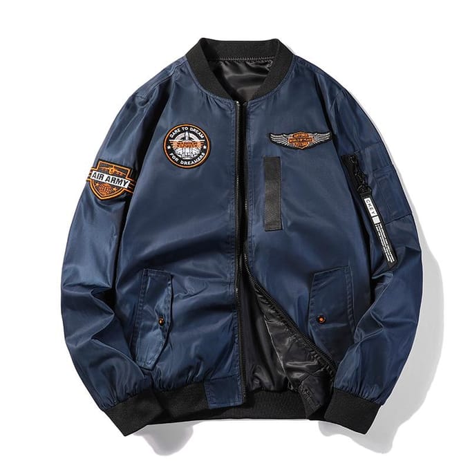 Outdoor Heren Omkeerbaar Trendy Flight Suit Jas Bomberjack Plus Size Herenkleding 7XL black