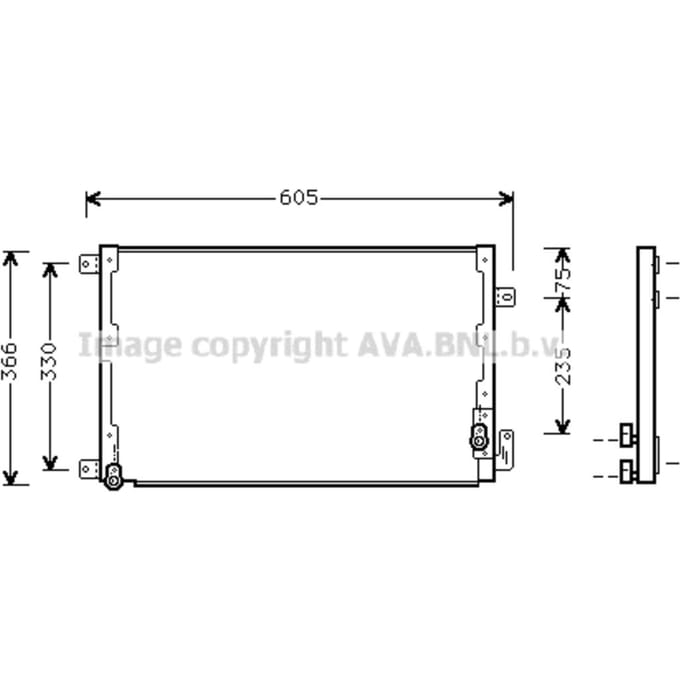 Condensator, airconditioning AVA COOLING LC5071