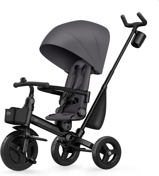 Driewieler AVEO 2 PRO - Kinderfiets Babyfiets - Groeit Mee Kind - Draaibare Zitting Ligstand