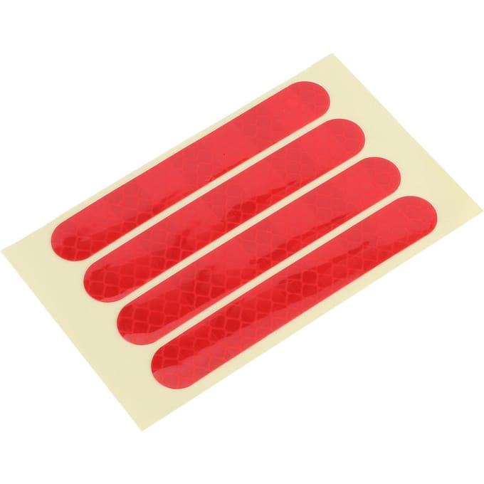 4-delige Set Reflecterende Wielstickers Voor en Achter Geschikt voor Ninebot G30 Elektrische Scooter Accessoire rood