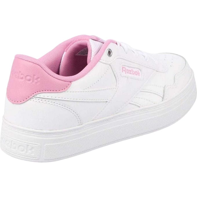 Reebok Dames/Dames Court Advance Bold Leren Trainers (Wit/Roze)