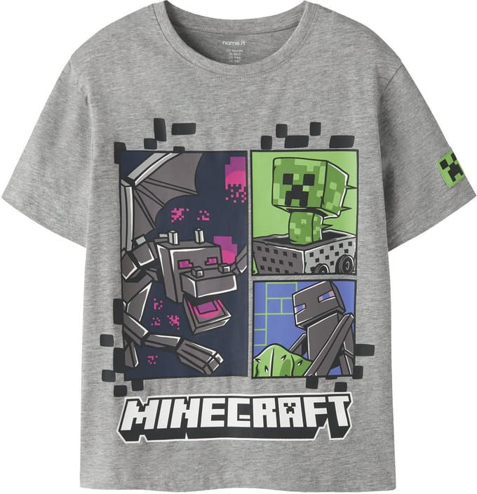 NAME IT - NKMMYKIN MINECRAFT SS NREG TOP BOX BFU - Jongens - T-shirts
