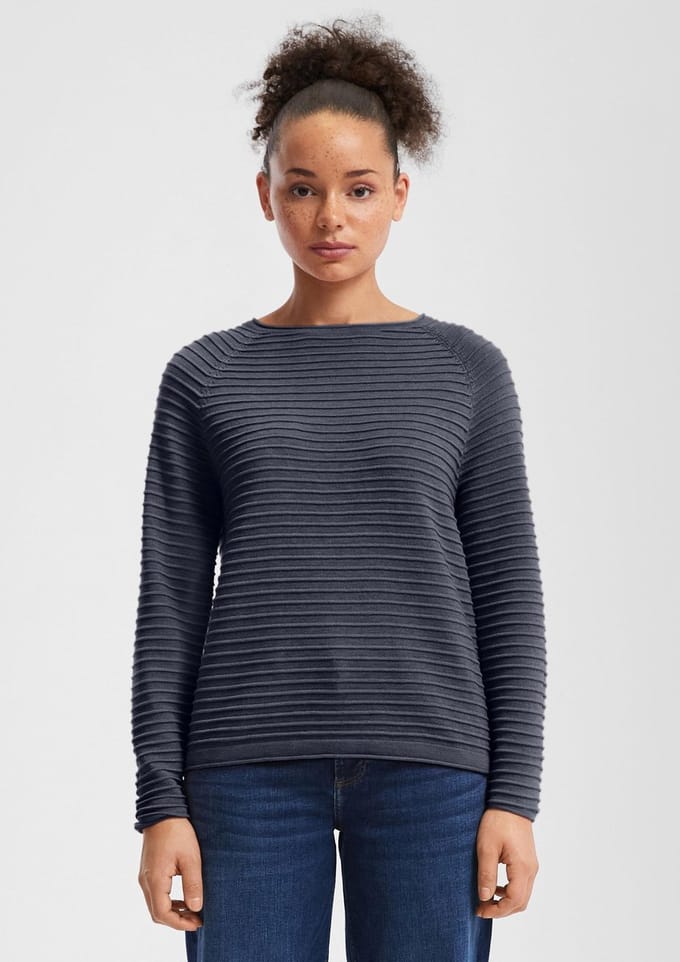 Q/S designed by - Dames pull - Maat M - Vrouwen - MARINE - polyester