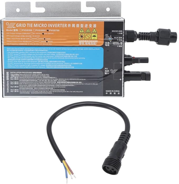 Zonne Micro-omvormer - Netgekoppelde Omvormer - Zonne-energie Paneel - Eilandbescherming - 700W AC220V