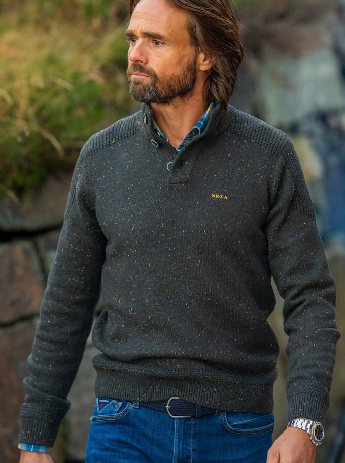 NZA - Donkergroene katoenen knitwear