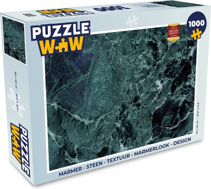 Puzzel Marmer - Steen - Textuur - Marmerlook - Design - Legpuzzel - Puzzel 1000 stukjes volwassenen