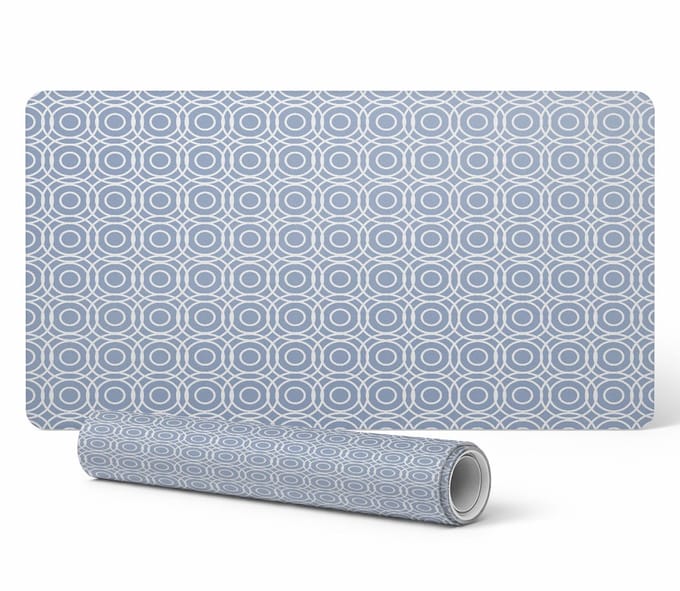Designer laptop beschermmat met geometrisch cirkelpatroon, 90x45 cm
