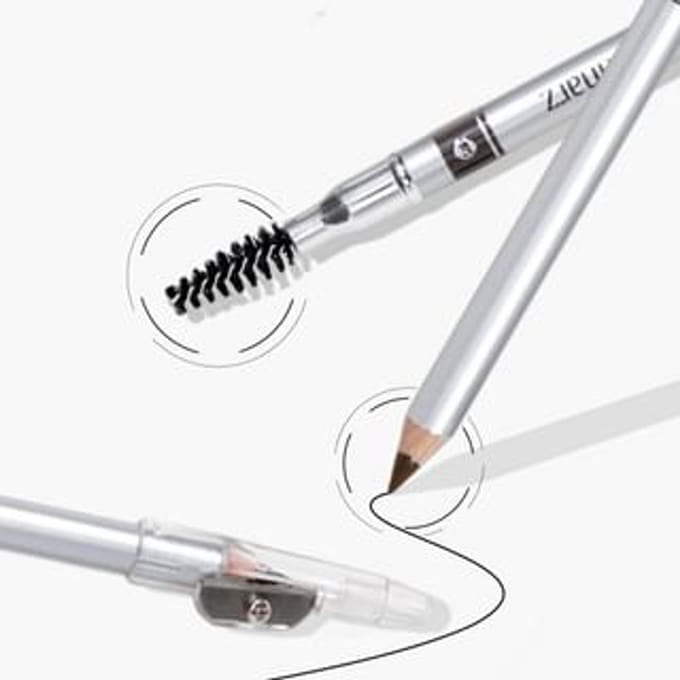 Eunarz - Dual-Ended Wooden Sketch Eyebrow Pencil - 2 Colors A04# Black - 1.6g