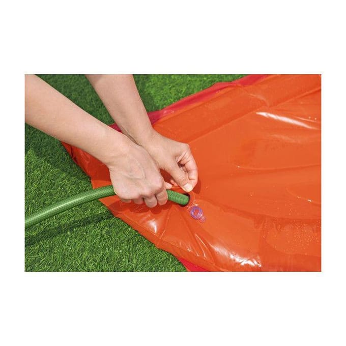 Bestway H2OGO! Tsunami Splash Ramp Drieglijbaan - 16 ft, Blauw/Oranje/Rood