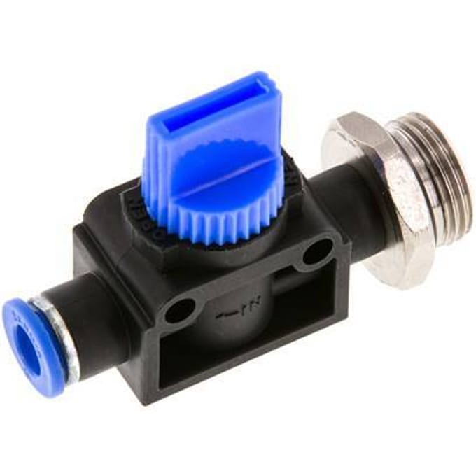 6 mm - G3/8'' Kunststof/Messing 3/2-Weg Handafsluiter Ontluchting aan Buiszijde