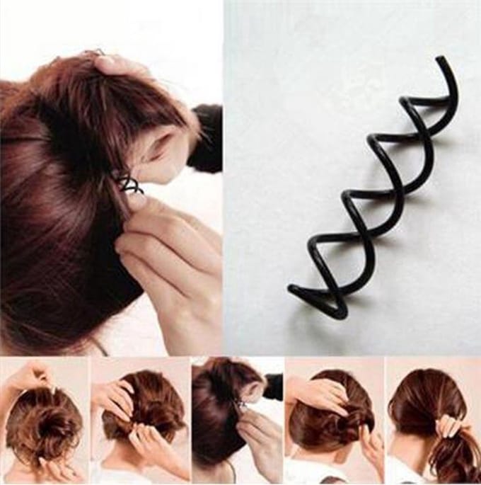 Go Go Gadget - Spiraal Haarspeld: Volume-in-Haar-Zonder-Elastiek-Staart-Stylen