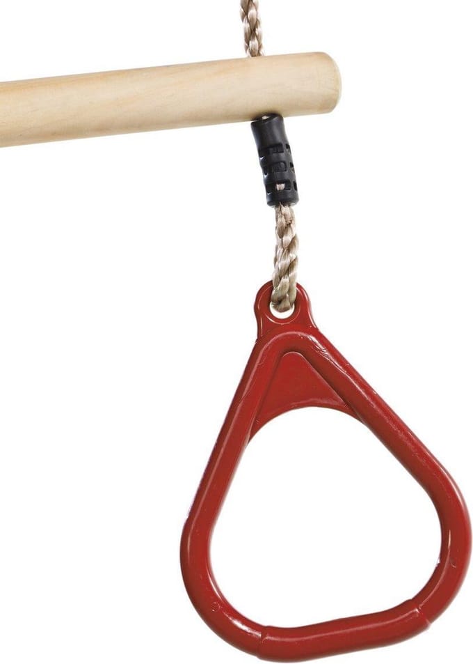 KBT - Trapeze hout met kunststof ringen - Rood