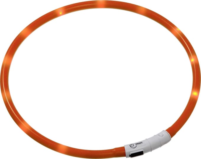 Led Halsband flamingo 70 cm Oranje