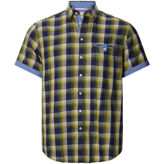 Babista herren Overhemd Met Korte Mouwen - 51/52 - donkerblauw - Plus Size
