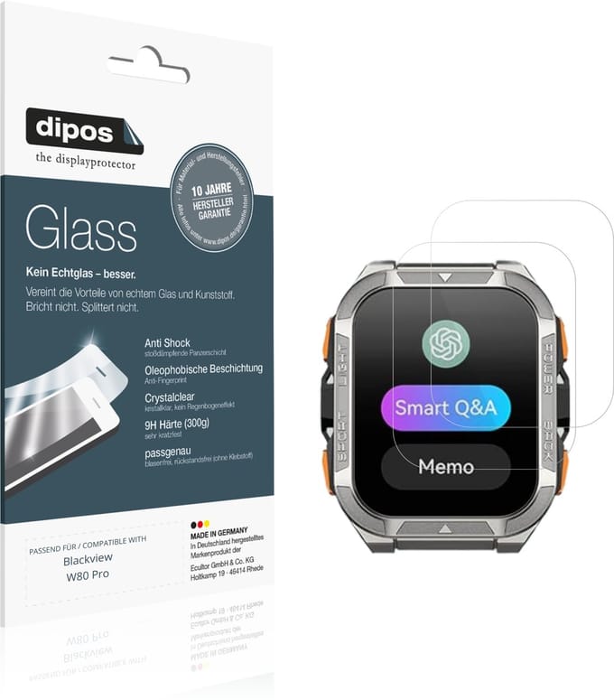 dipos – 2x Pantserfolie geschikt voor Blackview W80 Pro | 9H Screenprotector