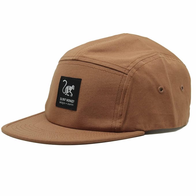 5-panel pet - platte klep - jockey / volwassene / één maat (aarde)
