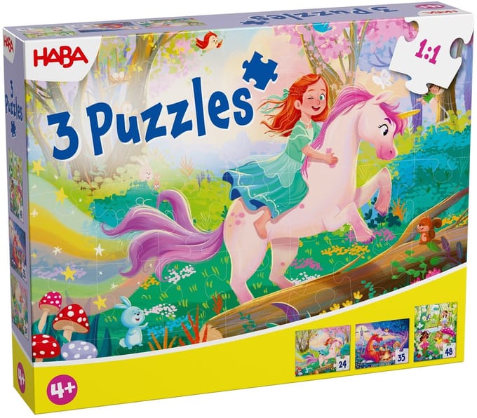Puzzel - Toverdroom - 3 in 1 - 24, 35, 48st. - 4+