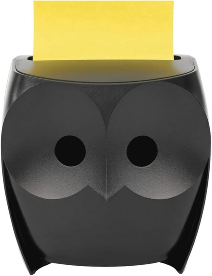 Uil Notities Dispenser met Super Sticky Pop-up Notes - 3" x 3"