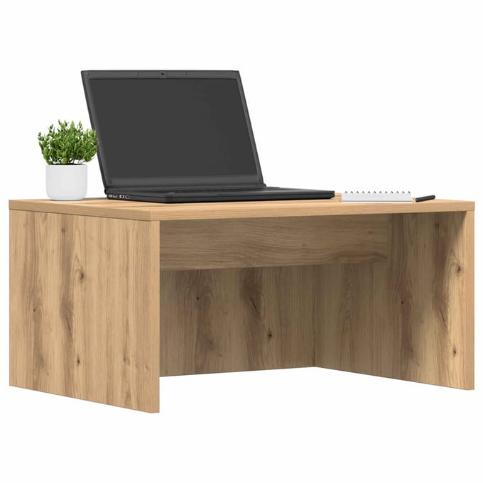 vidaXL - Aan - de - muur - bevestigd - bureau - Artisan - Eiken - Bewerkt - hout