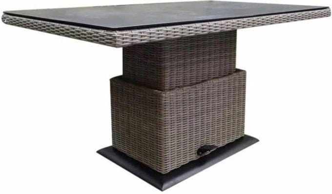 Miami lounge-diningtafel 130x75xH47-71 cm in hoogte verstelbaar grijs
