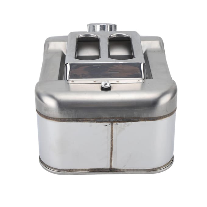 Bidon de carburant argenté de 2,6 gallons (10 L) en acier inoxydable pour eau et gaz liquide, pour tondeuse à gazon
