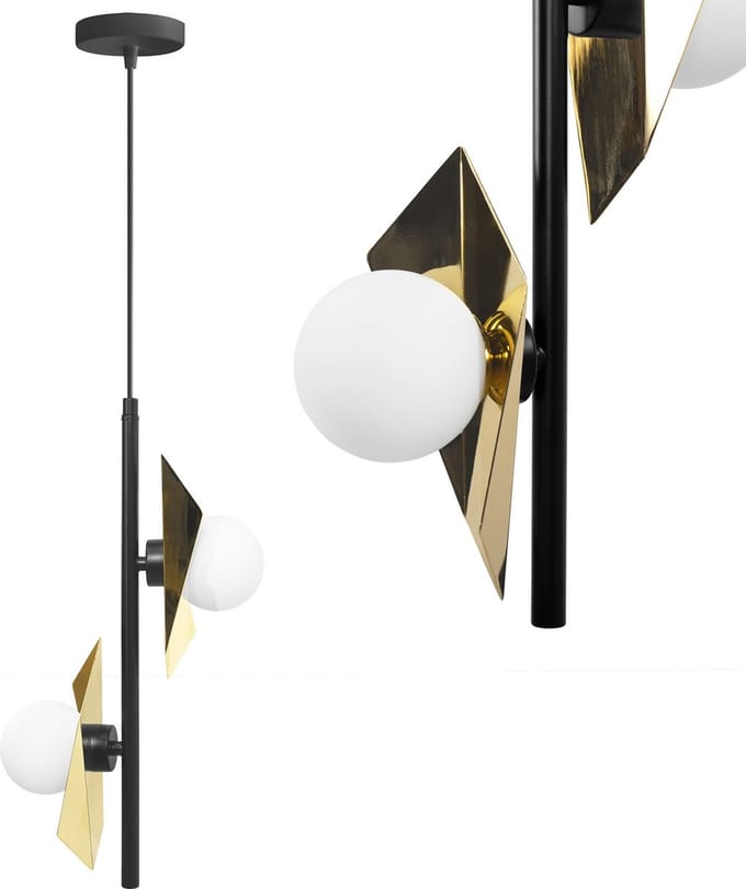 Toolight App1410-Cp Hanglamp Zwart 22X22X41,5Cm