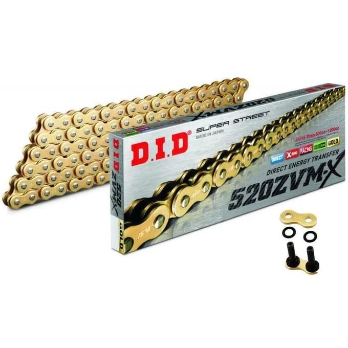 Motorfiets rolketting D.I.D 520Zvm-X(G&G) X 110 Mail. Zj