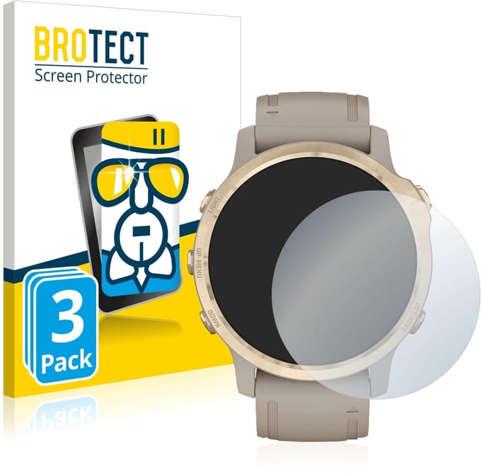 Screenprotector 3 Stuks voor Garmin Fenix 6S Pro Solar Beschermglas transparant