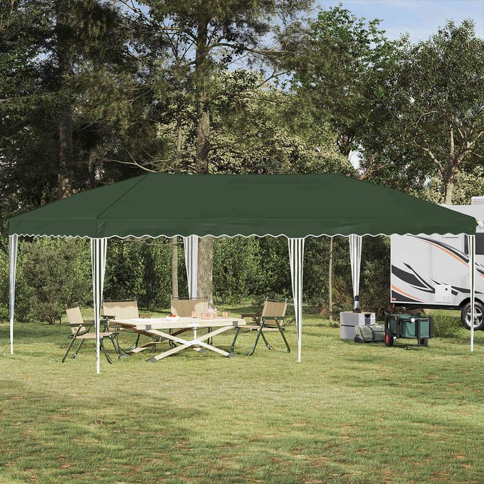 vidaXL - Pop-up - Feesttent - 575 - x - 290 - x - 245 - cm - Groen