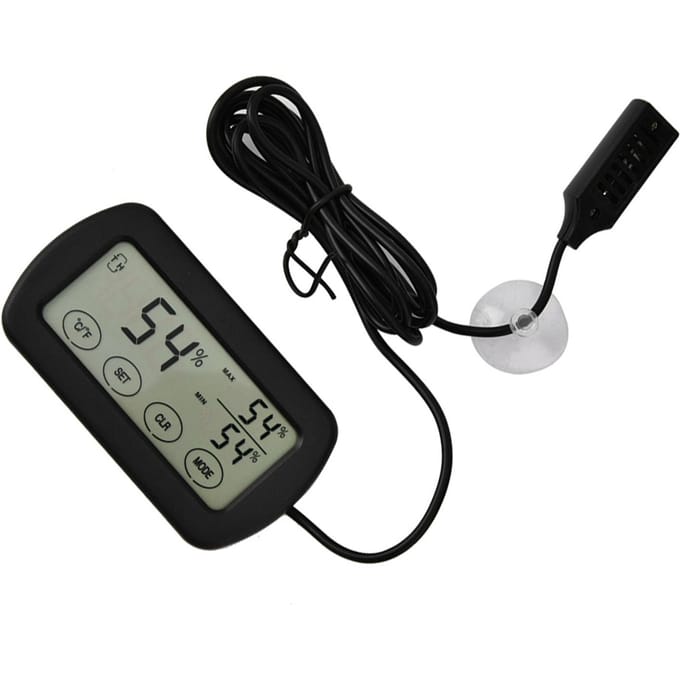 LCD Display Eierbroedmachine Reptielentank Digitale Thermometer Hygrometer black