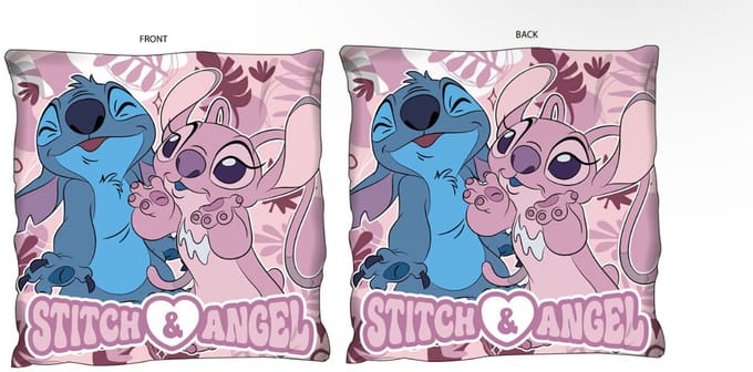 Lilo Stitch Sierkussen 40x40 Velboa Zacht Gevuld