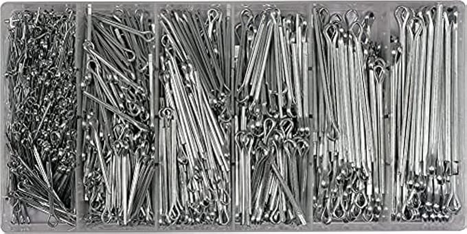 Set van 1000 Splijkers Metaal Zilver Diverse Maten