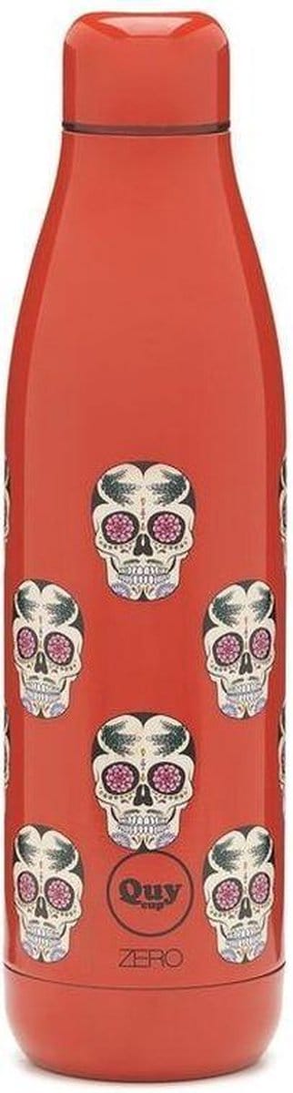Quy Cup - 500ml Thermosfles “Caesar” Rood12 uur heet 24 uur koud herbruikbaar RVS fles (304)