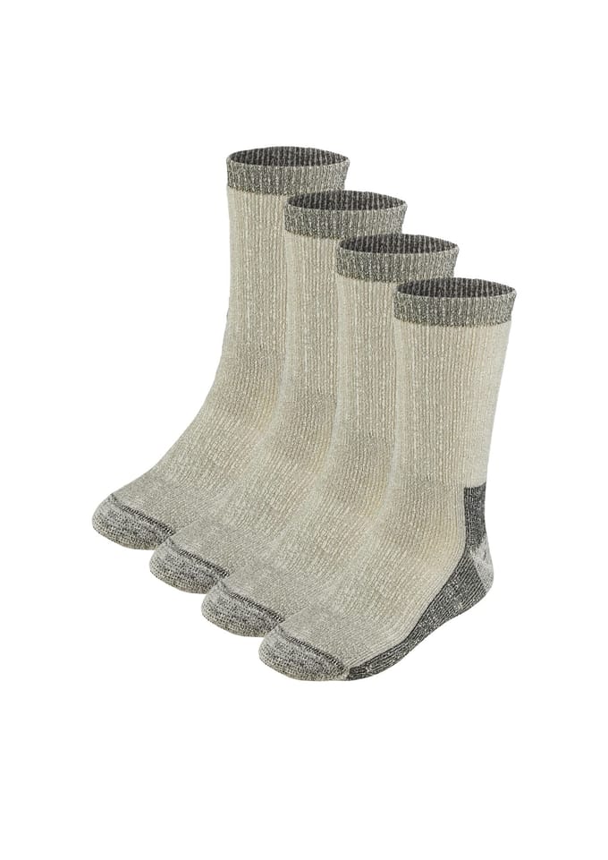 Warme wandelsokken uniseks - 4-Paar - Grijs / 42/45