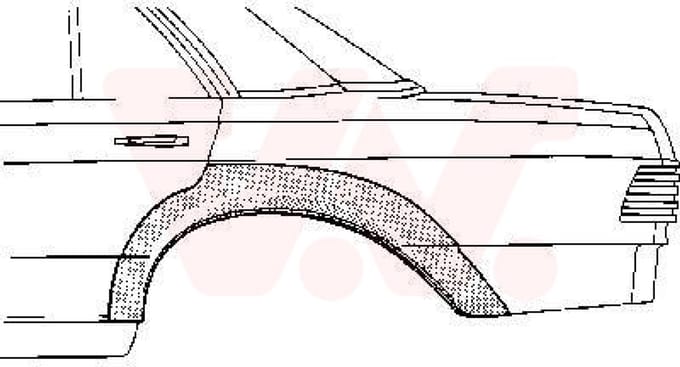 Van Wezel - ACHTER SCHERM VOOR MERCEDES BENZ W123 1976-1984 ARC478760VWAN
